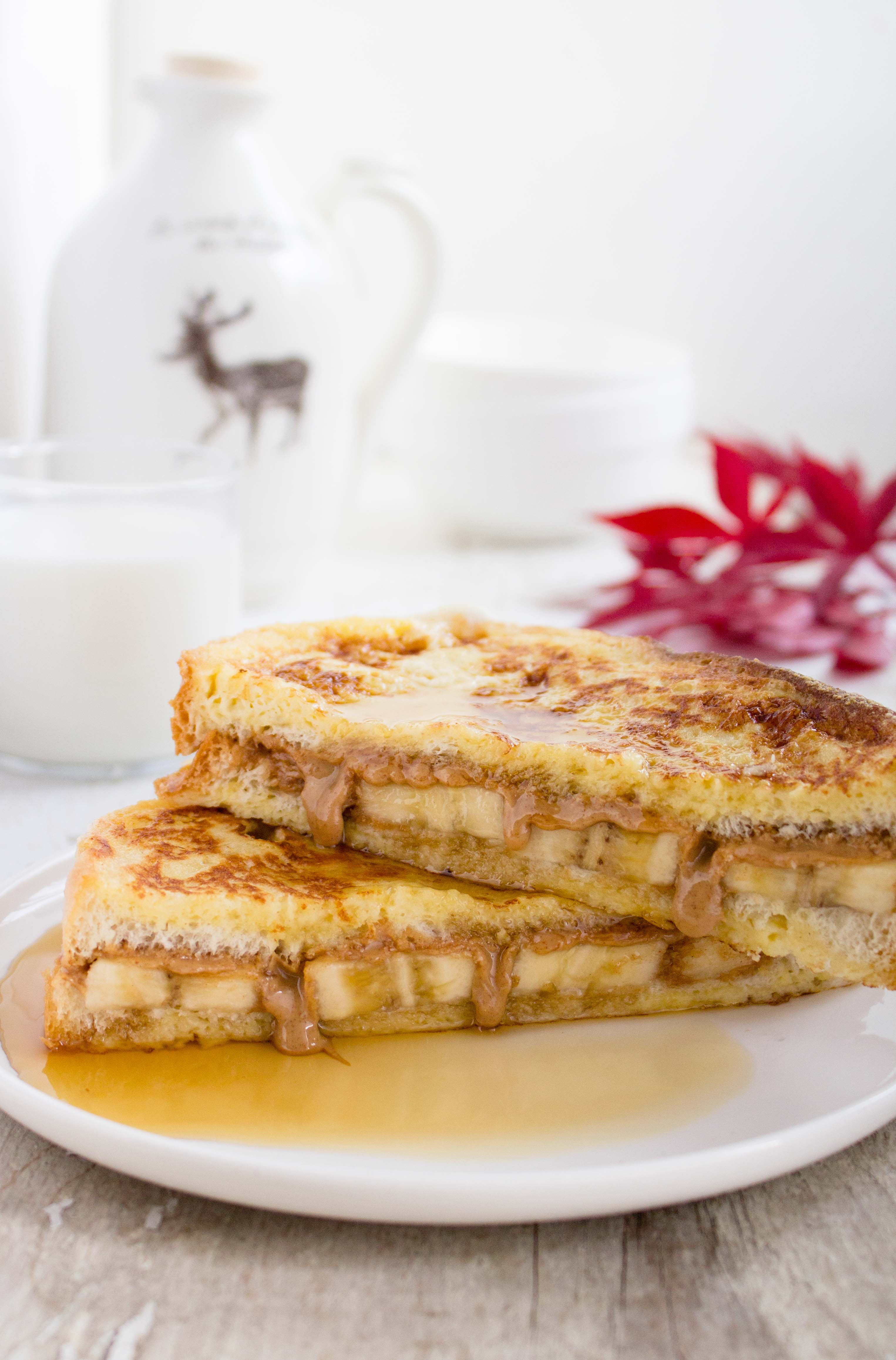 Peanut Butter & Banana Stuffed French Toast - Valerie's Keepers